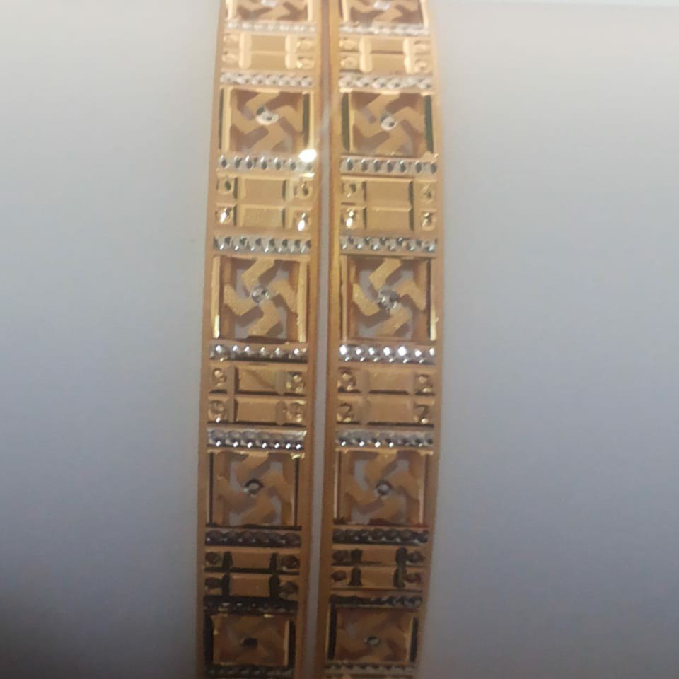 916 cz swastik Design bangle sg-162