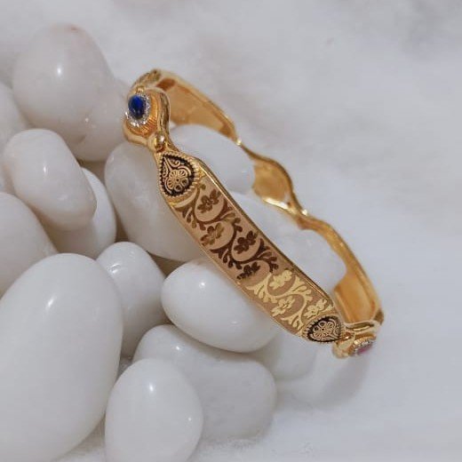 916 Gold Handmade Copper Kadli Bangle