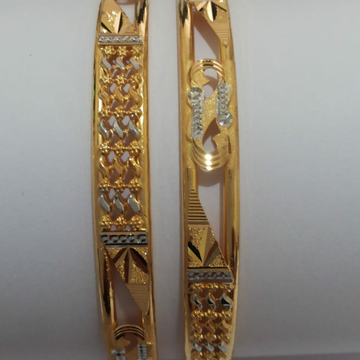 22ct Gold Rodium Bangle SG-77 by 