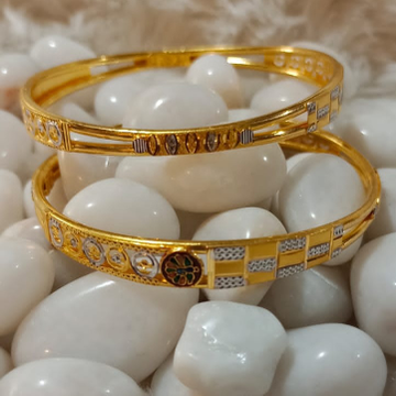 22KT Gold Antique Special Occasion Copper Kadli Ba... by 