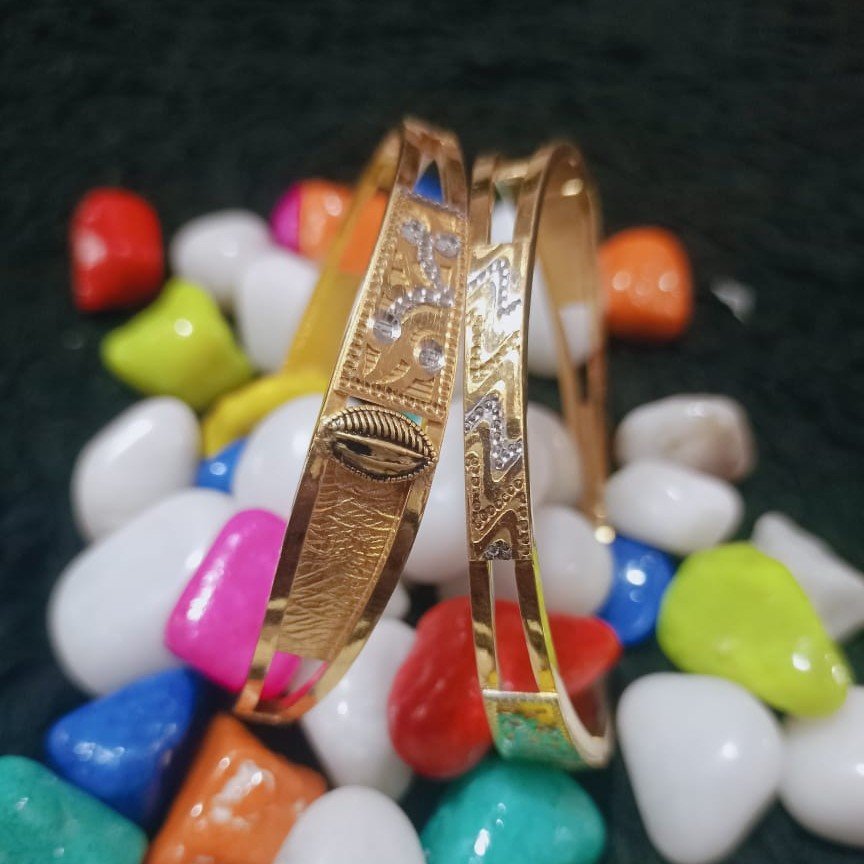 916 Gold Designer Copper Kadli Bangle