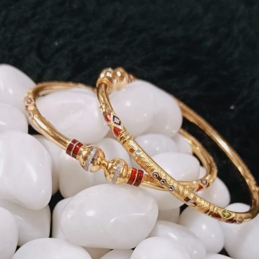 916 Gold Dazzling Copper Kadli Bangle