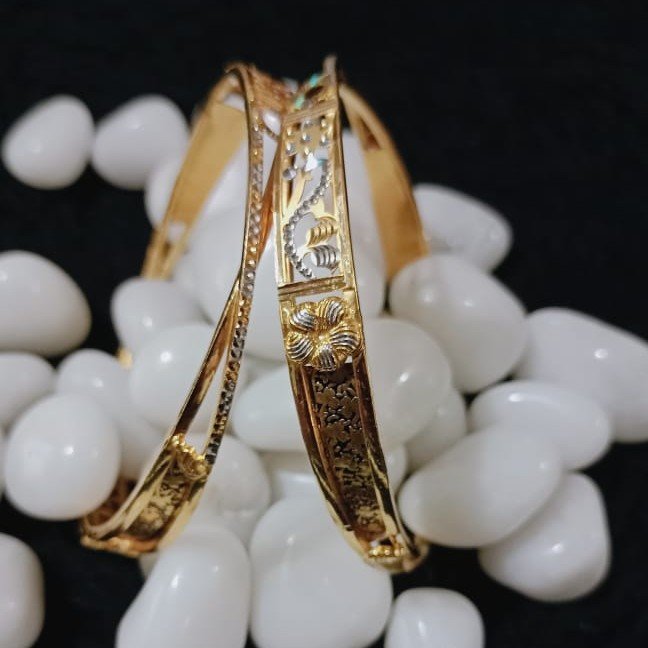 22K Gold CNC Design Kadli Bangle