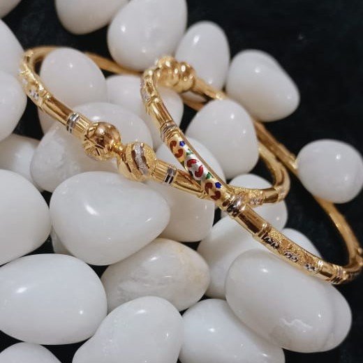 916 Gold Colorful Modhiya Bangle