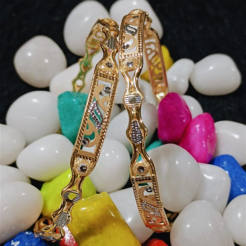 916 Gold CNC Cut Bangle